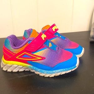 Rainbow glitter Fila sneakers- worn once